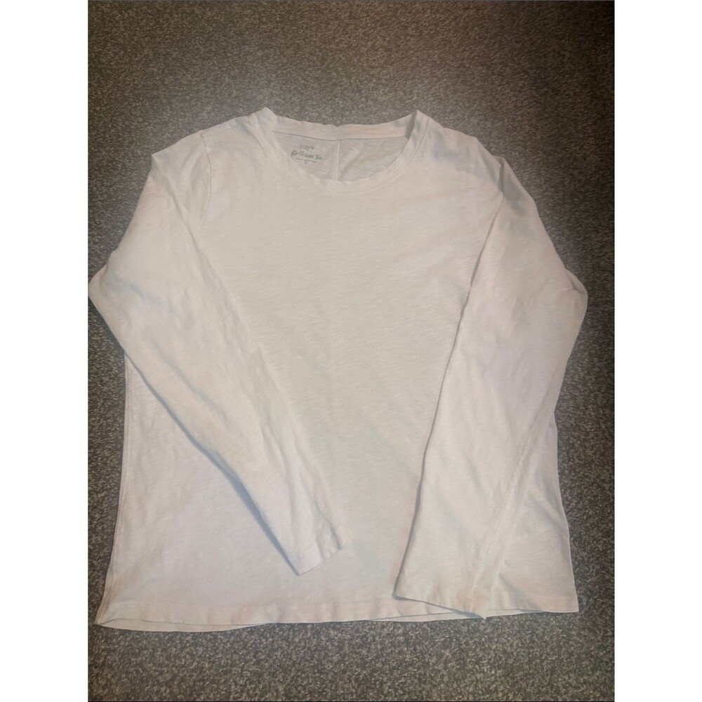 J. Crew White Long-Sleeve Crewneck Tee
